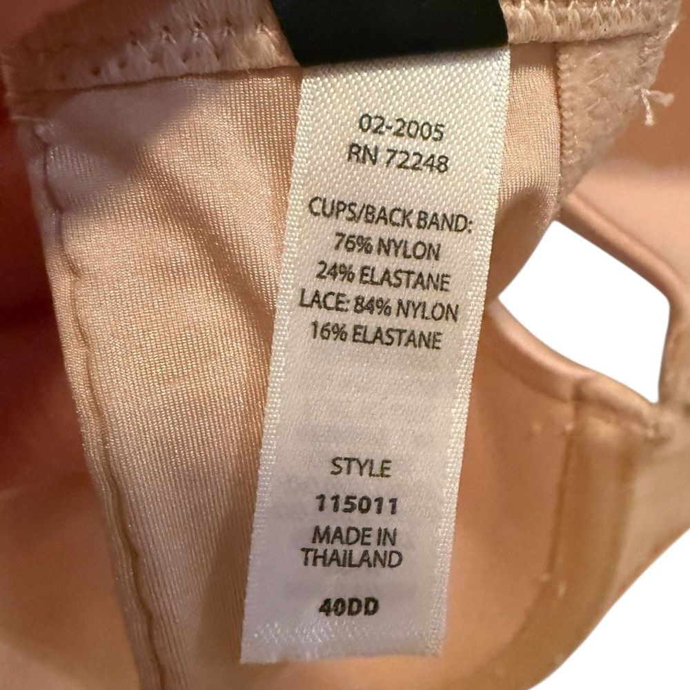 NWT PARAMOUR Lightly Lined Underwire Bra Nude Beige Sz 40DD - Picture 4 of 5